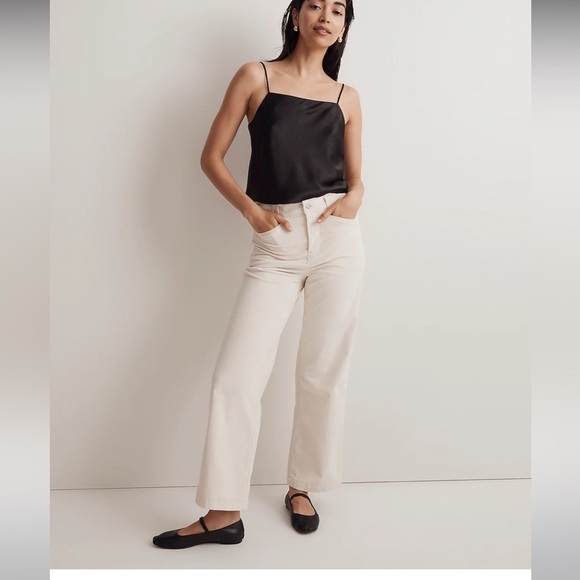 Madewell Emmett 2.0 Wide-Leg Pants in Corduroy size 32 new antique cream - Picture 1 of 8